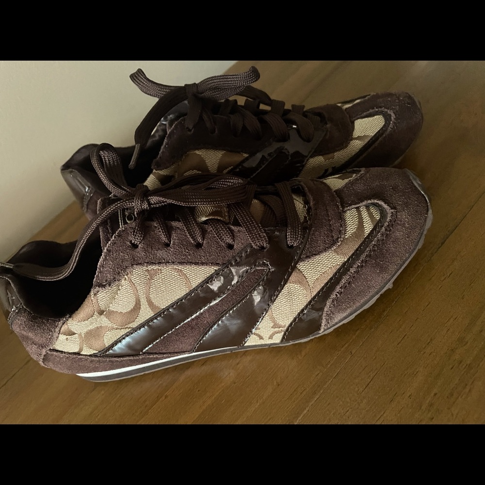 Coach- Remi Women’s Shoes. Brown suede signature C